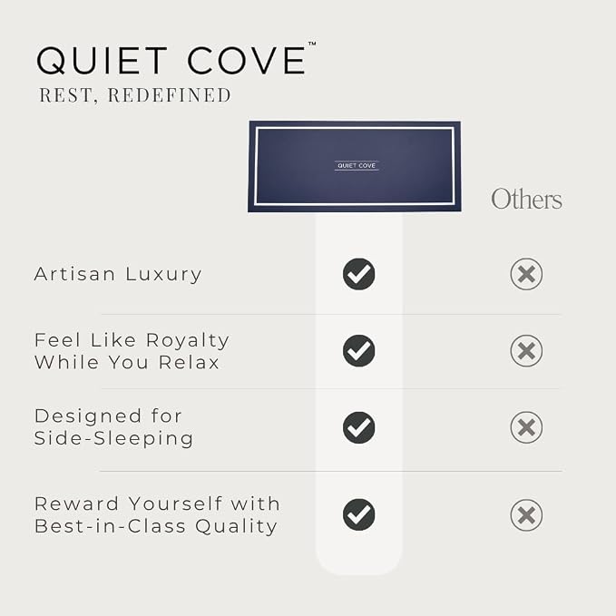 QUIET COVE Plush Luxury Silk Sleep Mask - Sleep Comfortably on Your Side - 22 Momme Mulberry Silk, Total Blackout, Luxe Cloud Filling Soothes Your Eyelids - Luxury Gift for Dad (Noble Blue)
