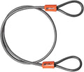 BV 2.5FT Bike Cable with Loops - 5mm (3/16 Inch) Cut-Resistant Braided Steel Cable - Versatile & Weatherproof - Small Security Cable Lock, Security Chain for Padlock, Chain Lock, Wire Lock