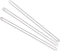 Bulk 500 Pack - 6 Inch Premium Clear Plastic Luggage Tag Holders - Strong, Flexible Elastic Worm Loops for Bag Tags, Backpacks and Suitcases - Plastic Strap Loops by Specialist ID
