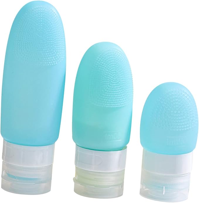 DOITOOL 6pcs Travel Leakproof Silicone Bottles Set for Shampoo Conditioner Lotion Refillable Squeeze Containers for Toiletries for Outdoor Business and Travel