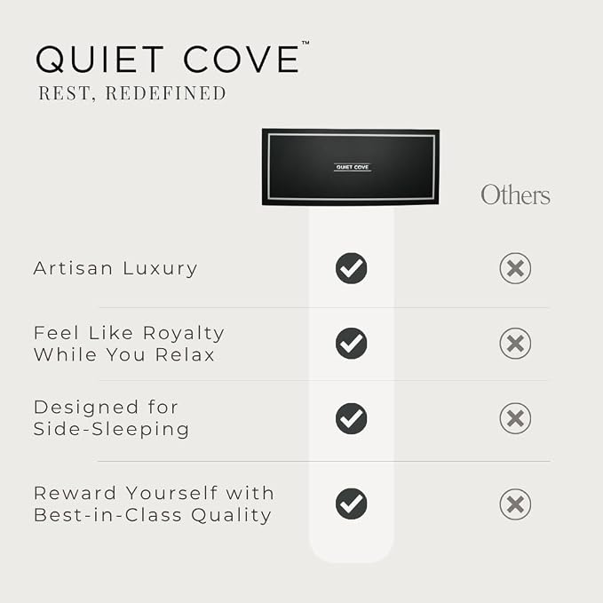 QUIET COVE Plush Luxury Silk Sleep Mask - Sleep Comfortably on Your Side - 22 Momme Mulberry Silk, Total Blackout, Luxe Cloud Filling Soothes Your Eyelids - Luxury Gift (Black)