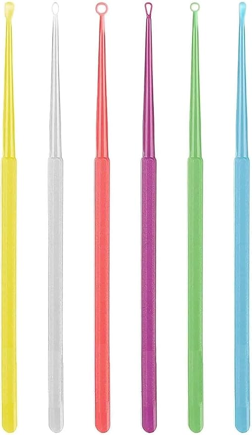 Ear Curettes, Ear Pick Wax Removal Tool Cleaner, Earwax Removal Pack, Stainless Steel Curette Alternative,Multicolor, Spoon (Pack of 50)