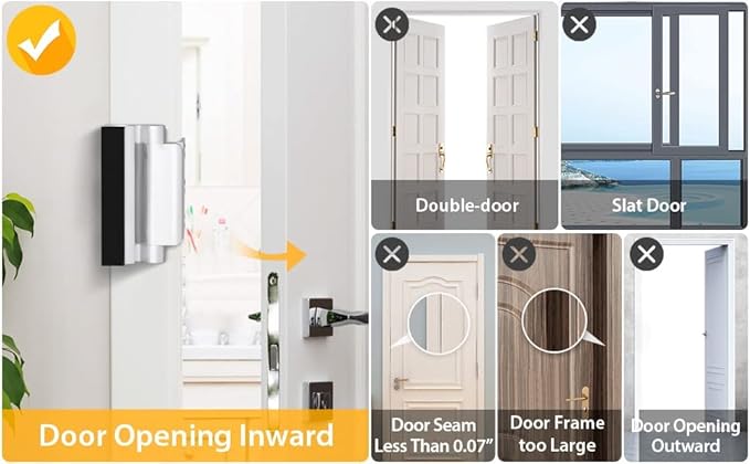 EverPlus Home Security Door Lock for Kids Safety, Childproof Reinforcement Latch for Front Door Withstand 800 lbs for Inside Swinging Doors, Upgraded Metal Child Safety Lock Defend Home
