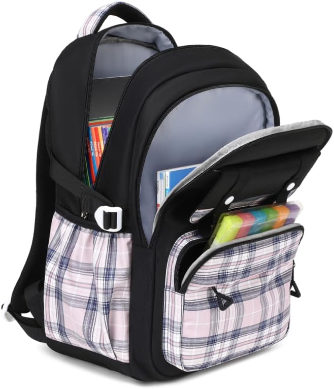 MUSEVOS Girls Backpack, Elementary Middle School Backpack, Large Capacity Kids Bookbag
