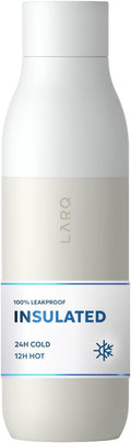 LARQ Twist Top — Reusable Insulated Stainless Steel Water Bottle, Metal Water Bottle for Men, Women, Kids, 100% Leakproof, BPA Free, No Straw — Travel, Gym, Office, School — 17 oz, Granite White