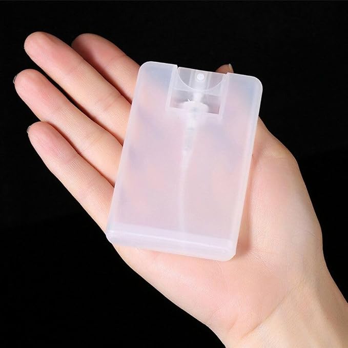 5Pcs 20ml/ 0.67oz Card Type Spray Bottles Refillable Perfume Atomizer Container Portable Fine Mist Spray Bottle Travel Bottle(white)
