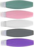 FENICAL 5pcs 150ml Silicone Travel Bottles Set Leakproof Refillable Toiletry Containers Portable Squeeze Bottles for Shampoo Conditioner Lotion Travel Empty Silicone for Random Color
