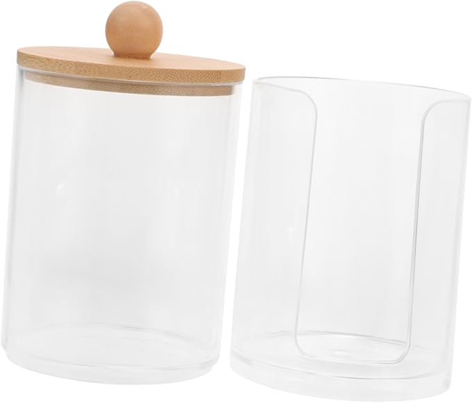 3pcs Cotton Pad Dispenser Storage Box Makeup Organizer for Cotton Swabs Puff and Accessories Portable Round Container for Vanity and Travel Elegant Design Stackable Layers