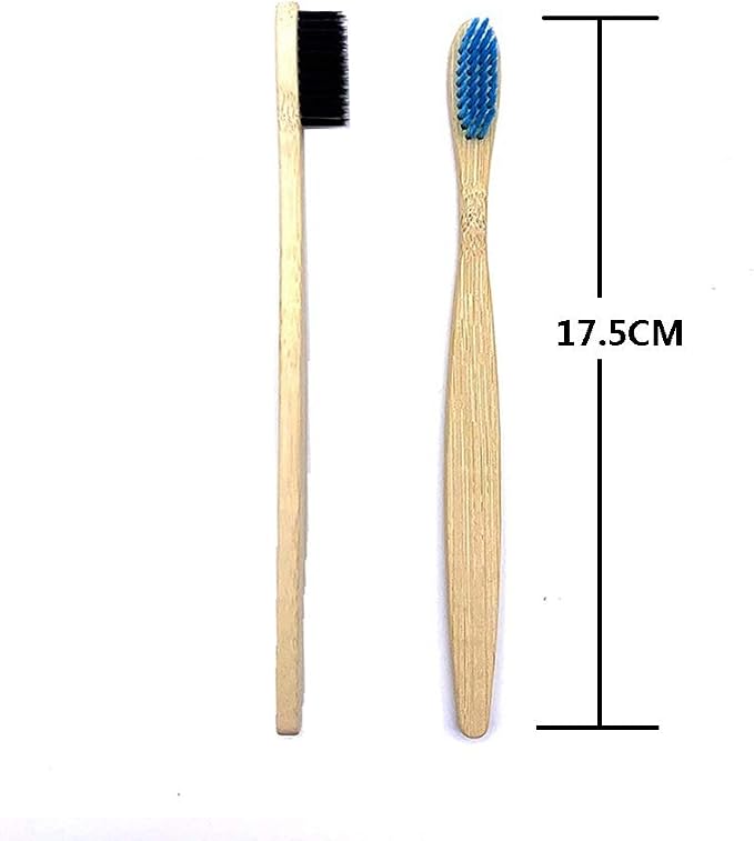 10PCS Colorful Natural Toothbrush Set Soft Bristle Charcoal Teeth Whitening Toothbrushes Dental Oral Care