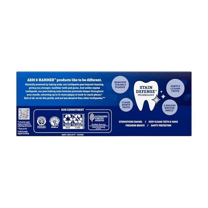 Arm & Hammer Advance White Extreme Whitening Toothpaste, Clean Mint, 6 Ounce (Pack of 3)