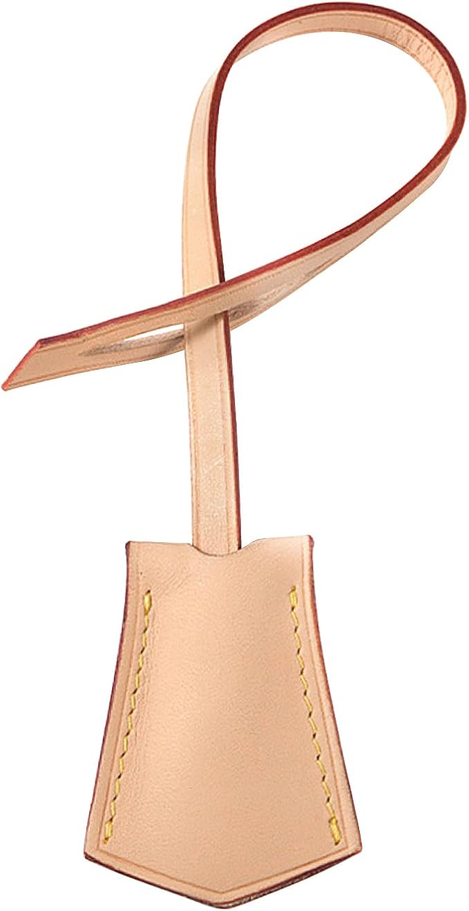 Microfibre Leather Tag for Luggage Bag or Suitcase, Decorative Hang Tag for Speedy 25 30 35 Handbag(Apricot Tag)