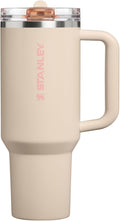 STANLEY Quencher ProTour Flip Straw Tumbler with Leakproof Lid 40 oz | Built-in Straw and Handle | Cup Holder Compatible for Travel | insulated Stainless Steel Cup | BPA-Free | Champagne