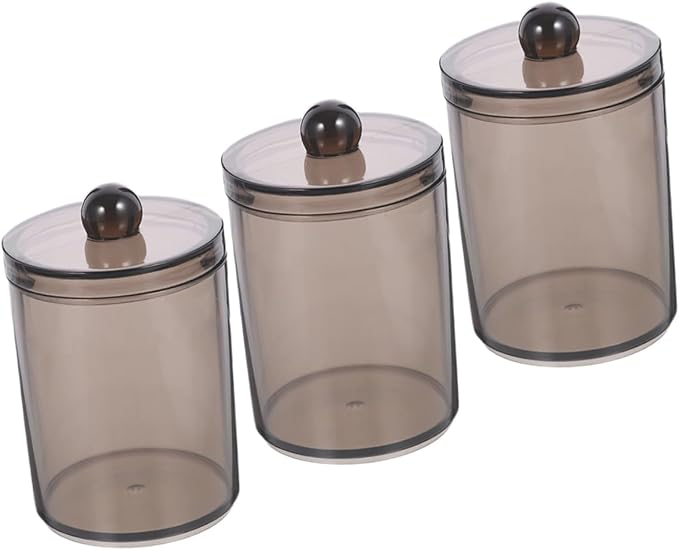 9pcs Cotton Swab Holder Transparent Storage Jar for Cotton Pads and Swabs Multi-functional Organizer for Home and Bathroom Use Elegant and Lightweight Design