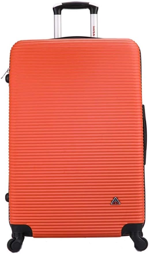 InUSA ROYAL Hardside Spinner Luggage with Ergonomic Handles | Spacious Travel Suitcase with Four Spinner Wheels and Studs | 28 Inch Large Hardside Spinner Luggage | Orange