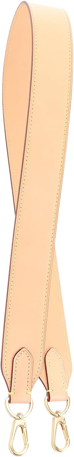 jiesinlov Vachetta Leather Straps Crossbody Replacement Bag Shoulder Strap for Neverful Tote Handbag(W1.5in,L45.2in-Apricot)