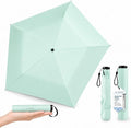 Japan Pencil Umbrella, Japanese Ultra Light Mini Travel Umbrella with Upf 50+ Sun Protection, Compact Folding Pocket Parasol for Rain, Backpack, Handbag, Commute, Beach, Hiking, Outdoor Use