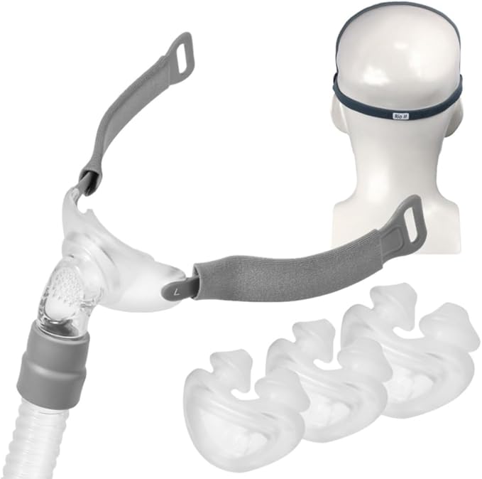 3B Medical Rio II Nasal Pillow Mask Starter Pack (Small, Medium, Large), Clear