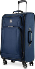 Skyway Epic Softside Medium Checked Luggage - Lightweight Suitcase with Wheels | TSA Approved Travel Bag | Spinner Suitcase | Large Luggage Set with Telescoping Handle, 24 inch, Surf Blue