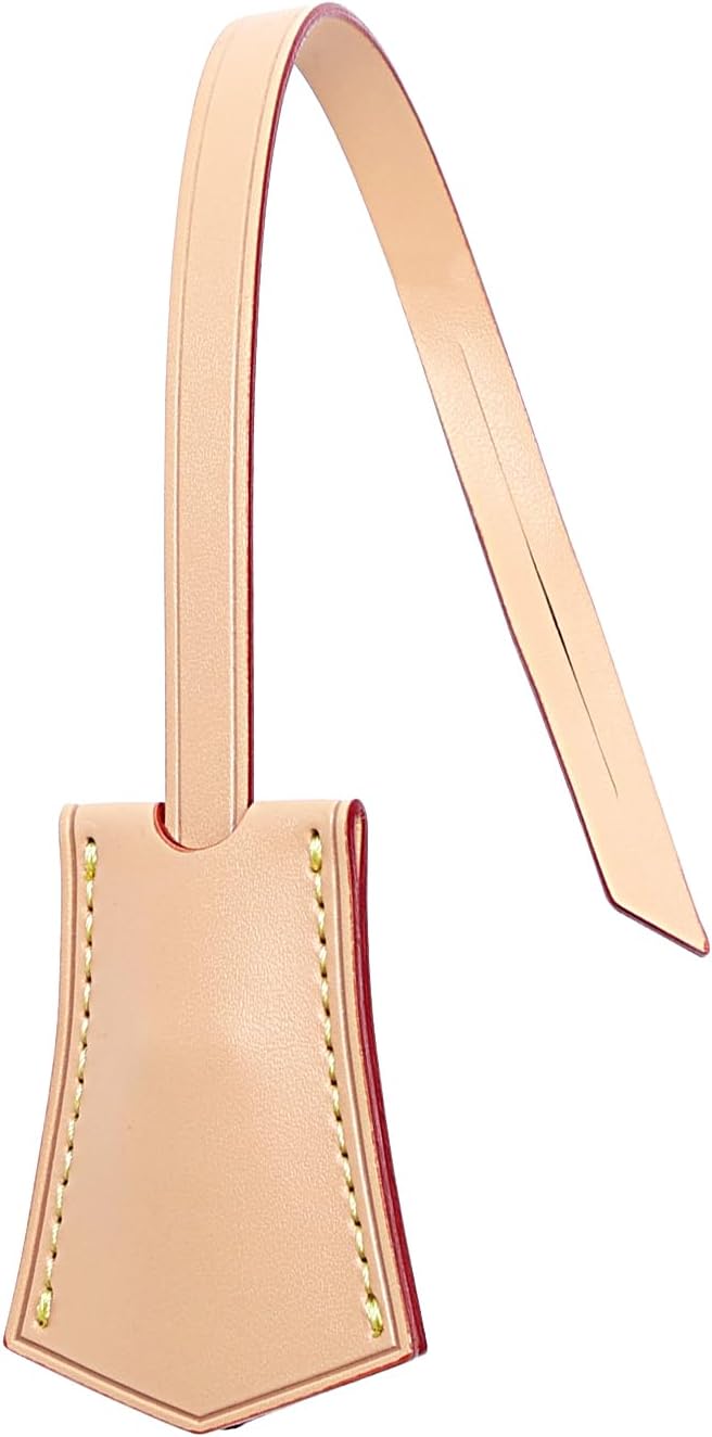 jiesinlov Microfibre Leather Tags for Speedy 25 30 35 Handbag,Luggage or Suitcase Tag (Apricot Tag)