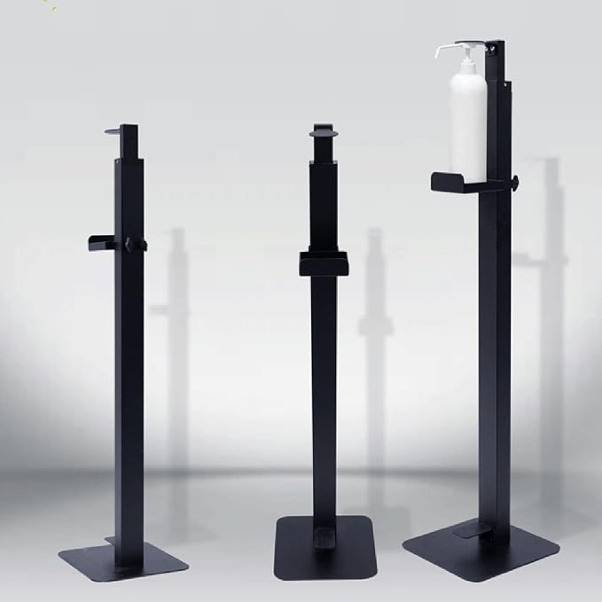Hand Sanitizer Dispenser Stand, Black Freestanding Touchless Foot Pedal Activated Stand, Sanitizer Station for Home, Hotels, Commercial