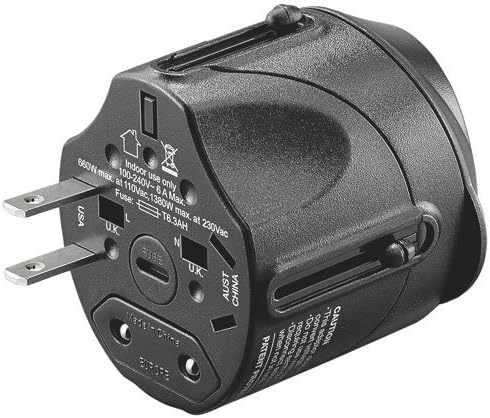 Insignia All-in-One Ground Travel Adapter Converter Series with USB Ports (Universal Travel Adapter)