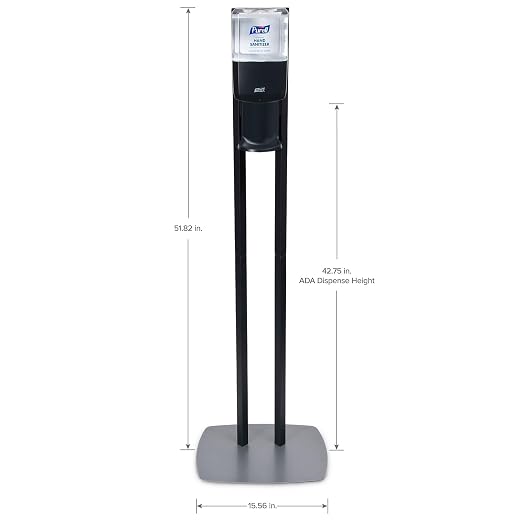 PURELL ES8 Dispenser Floor Stand with ES8 Automatic Dispenser, Graphite (Pack of 1) - 7218-DS