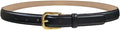 Genuine Full-Grain Cowhide Leather Dress Belt Solid Brass Gold Buckle 1-3/8'' or 1" Wide