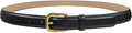 Genuine Full-Grain Cowhide Leather Dress Belt Solid Brass Gold Buckle 1-3/8'' or 1" Wide