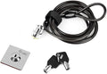 Laptop Cable Lock, Hardware Security Cable Lock with Keys, Anti Theft Combination Lock Compatible with Laptop Monitor Tablet Surface Projector and Other Electronic Devices (1 Pack)