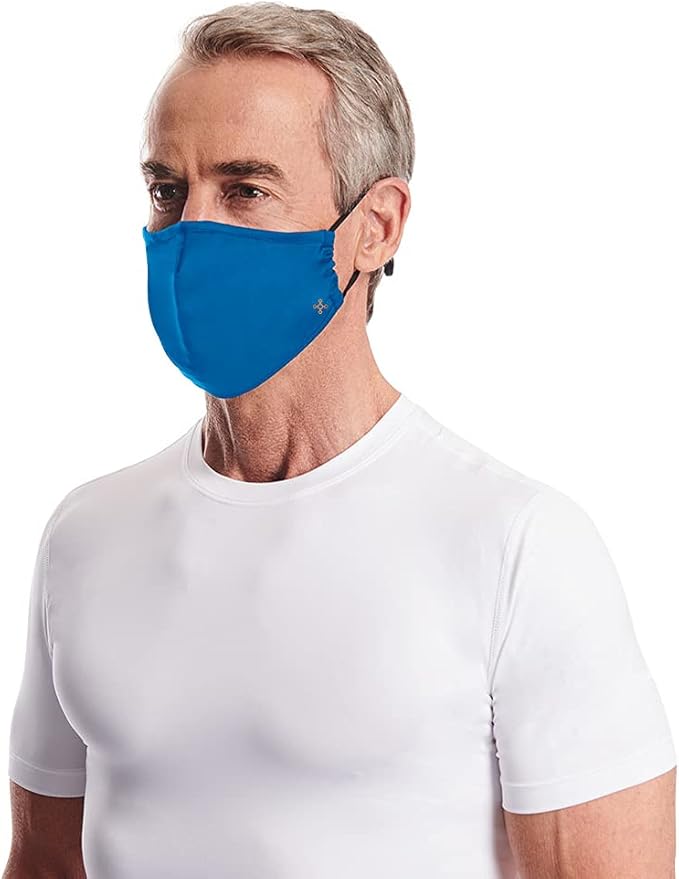Tommie Copper Community Wear Face Masks I Double Lined, Copper Infused, Ear Straps & Nose Wire, Face Covering (Pack of 2)