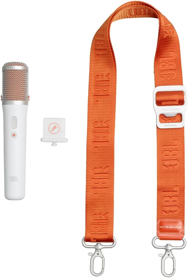 JBL PartyBox On-The-Go 2 Portable Party Speaker with gSport Carrying Bag (White)