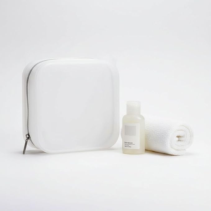 5 Pcs Travel Bottles Set, Refillable Silicone Squeeze Bottles for Toiletries, Leak Proof Containers with Waterproof Label Stickers