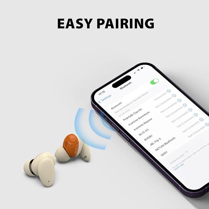 Avantree Relay - Premium Airplane Bluetooth 5.3 Adapter & Clan N1 - Active Noise-Canceling Wireless Earbuds for Music, Calls While Commuting with Hybrid ANC, Transparency Mode
