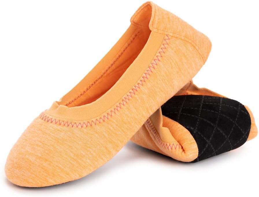 Muk Luks Women's 2 Pair Travel Ballerina Slipper Set