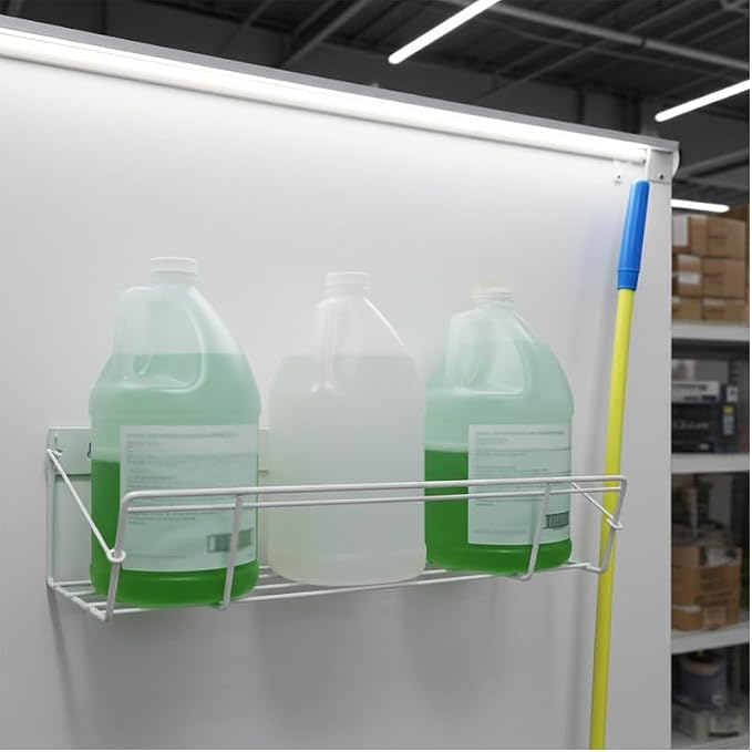 Wall Mount Jug Storage Rack – Heavy Duty Wire Organizer for 1 Gallon Jugs – Soap, Detergent, & Hand Sanitizer Holder – Space-Saving Wall-Mounted Liquid Storage