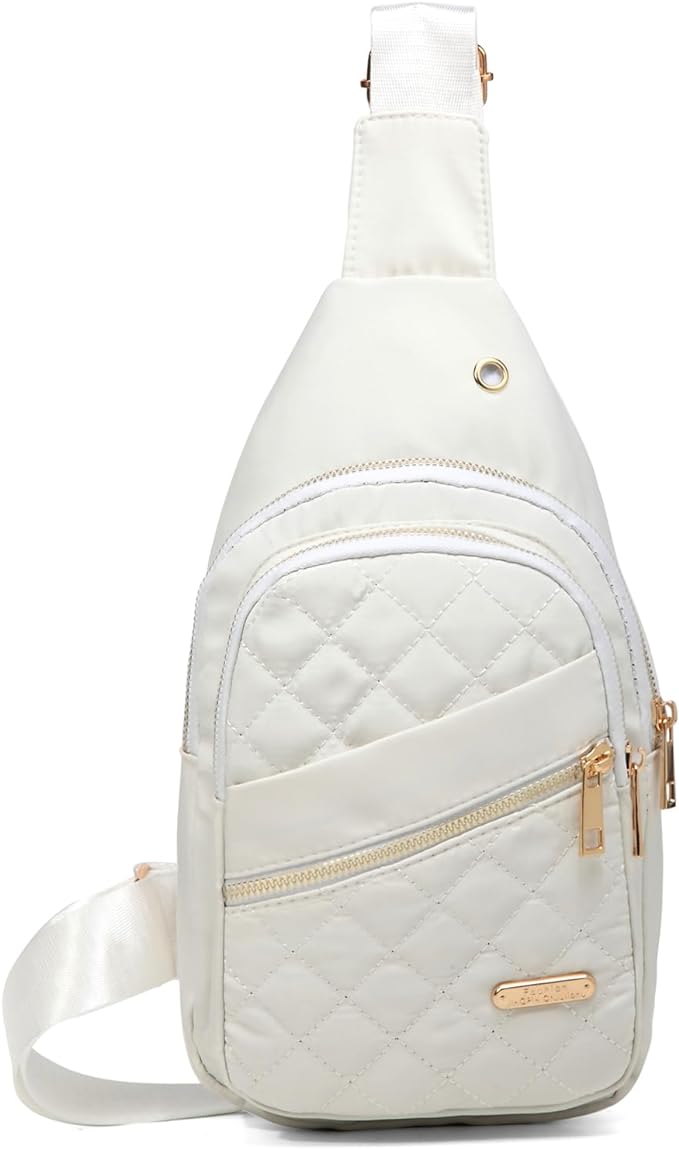 AOSTIHOT Crossbody Small Sling Backpack Sling Bag for Women, Chest Bag Daypack Crossbody for Travel Sport Running Hiking Beige