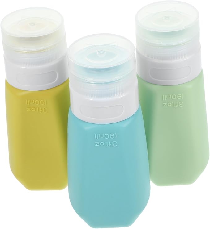 Cabilock 6pcs Travel Shampoo and Lotion Container Set Silicone Travel Bottles for Toiletries Versatile Squeeze Bottles for Shampoo Body Wash and Conditioner for Essentials