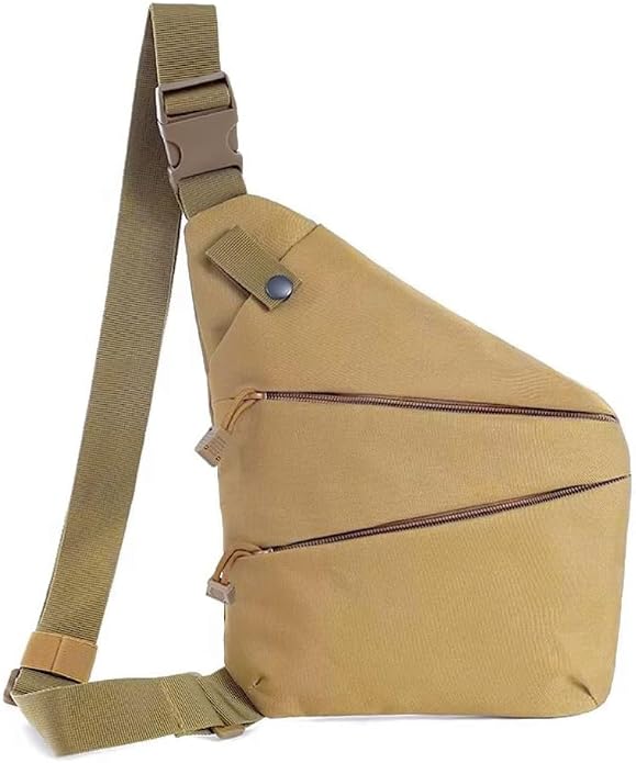 Anti-Theft Sling Bag Right Hand Cross Body Chest Bag Secure Zippers