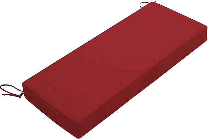 Outdoor Bench Cushion 36x18/40x16/48x16 Waterproof Patio Furniture Cushions Garden Sofa Settee Couch Swing Pads with Ties(15,48x16x3 in)