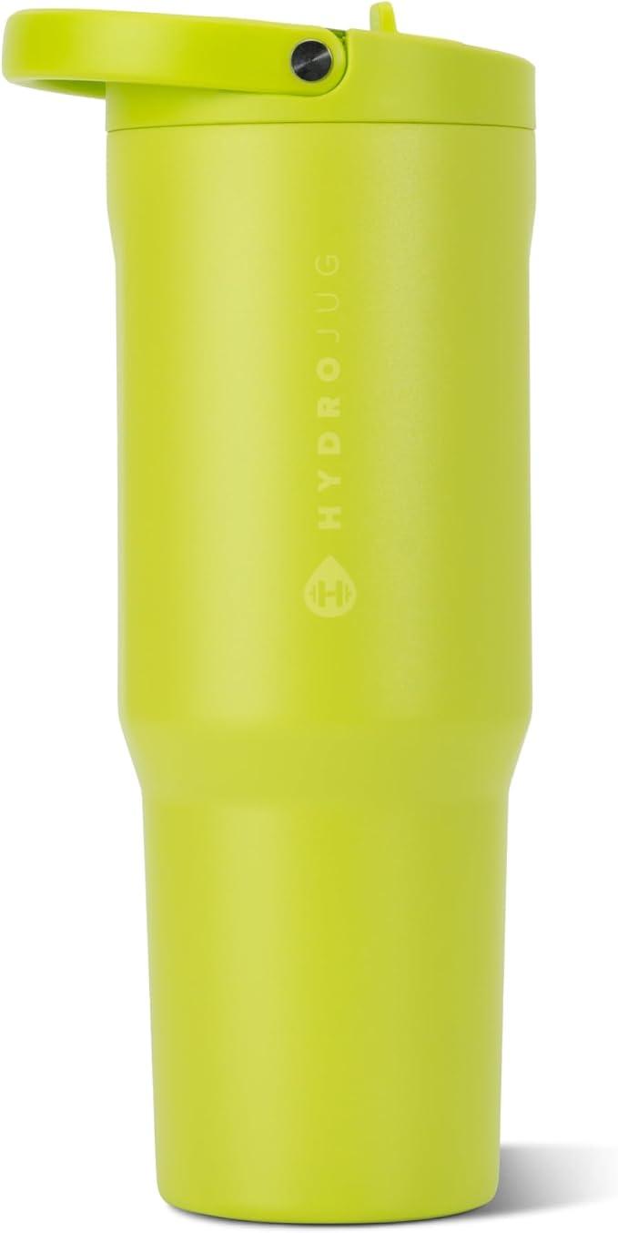 HydroJug Sport 40 oz Insulated Stainless Steel Water Bottle, Lemon Lime