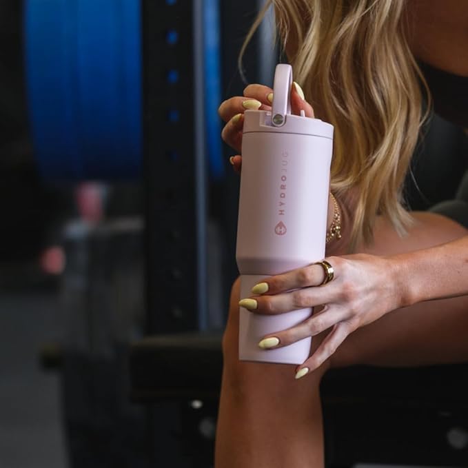 HydroJug Sport 20 oz Insulated Stainless Steel Water Bottle, Pink Sand