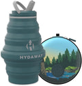 HYDAWAY Hydration Travel Pack - 17oz Collapsible Water Bottle with Flip-Top Lid and Protective Travel Case - BPA-Free, Leak-Resistant, and TSA-Friendly for Commuting, Hiking, and Traveling