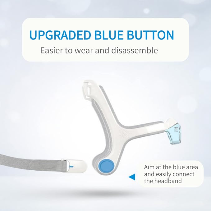 CPAP Mask, Nasal Pillow CPAP Masks for Airfit N20, CPAP Nose Mask with Headgear, Frame, Tube and Cushion for N20, Reusable Sleep Apnea Mask, M Size