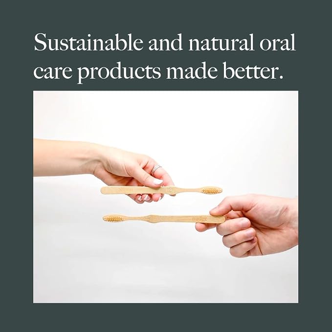 Nudge Oral Care Kit – Complete Set with Mint Toothpaste, Bamboo Toothbrushes, Mouthwash Concentrate, Silk Floss & Reusable Bag