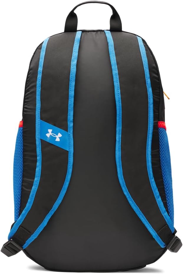 Under Armour Unisex Hustle Sport 6.0 Backpack, (003) Black/Black/Metallic Silver, One Size Fits Most