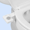 TUSHY NEW Fresh Dual Nozzle Cool Water Bidet: Ultra Slim Toilet Seat Attachment Sprayer with Luxury 2 in 1 Front & Rear, Self-Cleaning, 180º Clean, (DIY Install, 10 Minutes), Matte Silver Knob