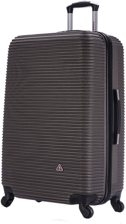 InUSA ROYAL Hardside Spinner Luggage with Ergonomic Handles | Spacious Travel Suitcase with Four Spinner Wheels and Studs | 28 Inch Large Hardside Spinner Luggage | Brown