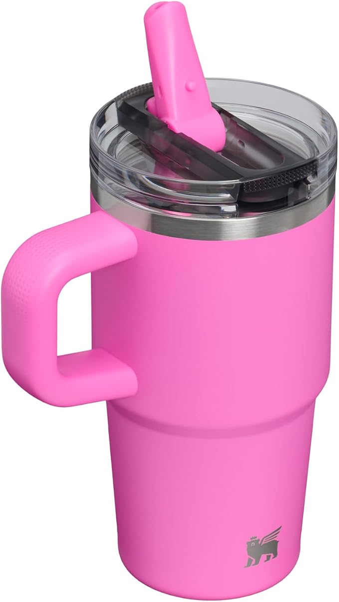 STANLEY Quencher ProTour Flip Straw Tumbler with Leakproof Lid 20 oz | Built-in Straw and Handle | Cup Holder Compatible for Travel | insulated Stainless Steel Cup | BPA-Free | Hot Pink