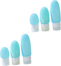 DOITOOL 6pcs Travel Leakproof Silicone Bottles Set for Shampoo Conditioner Lotion Refillable Squeeze Containers for Toiletries for Outdoor Business and Travel