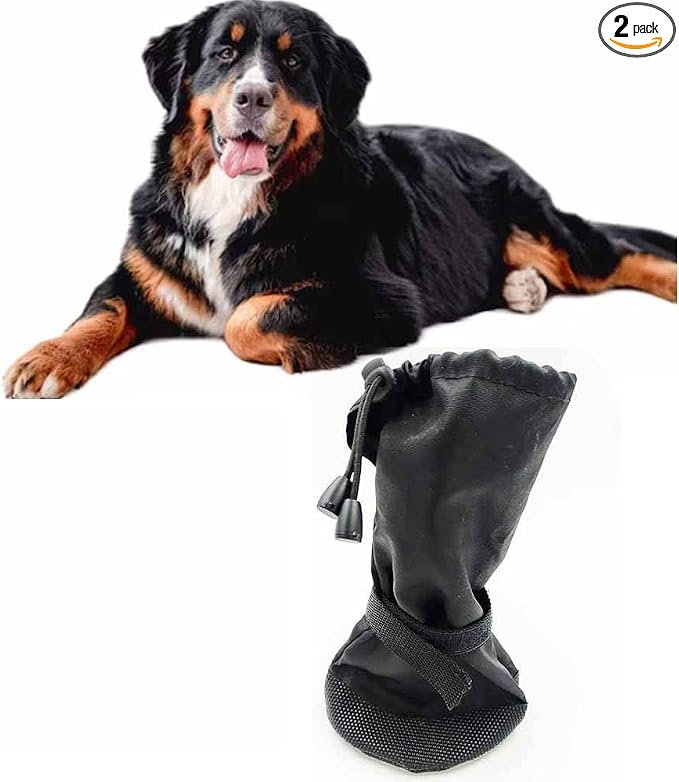 Waterproof Dog Paw Wound Recovery Boot Bandage Cover Protector, L, 2-Pack